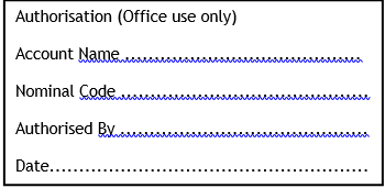 image of sign off part of expenses form